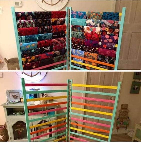 crib rail yarn storage