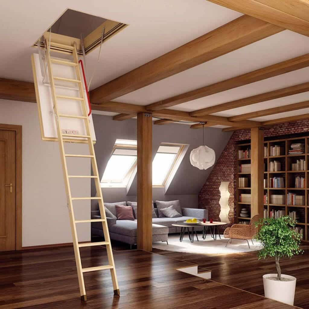 Smart stair system attic storage