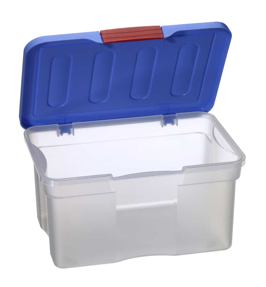 A view of a plastic open container