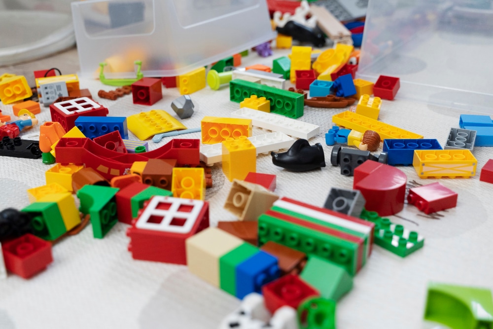 A view of lego blocks