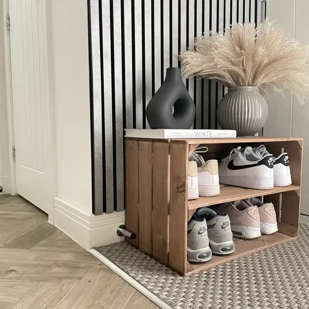 entryway shoe sneaker crate