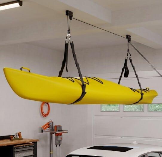 Kayak simple pulley system