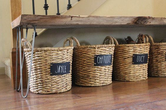 entryway shoe baskets